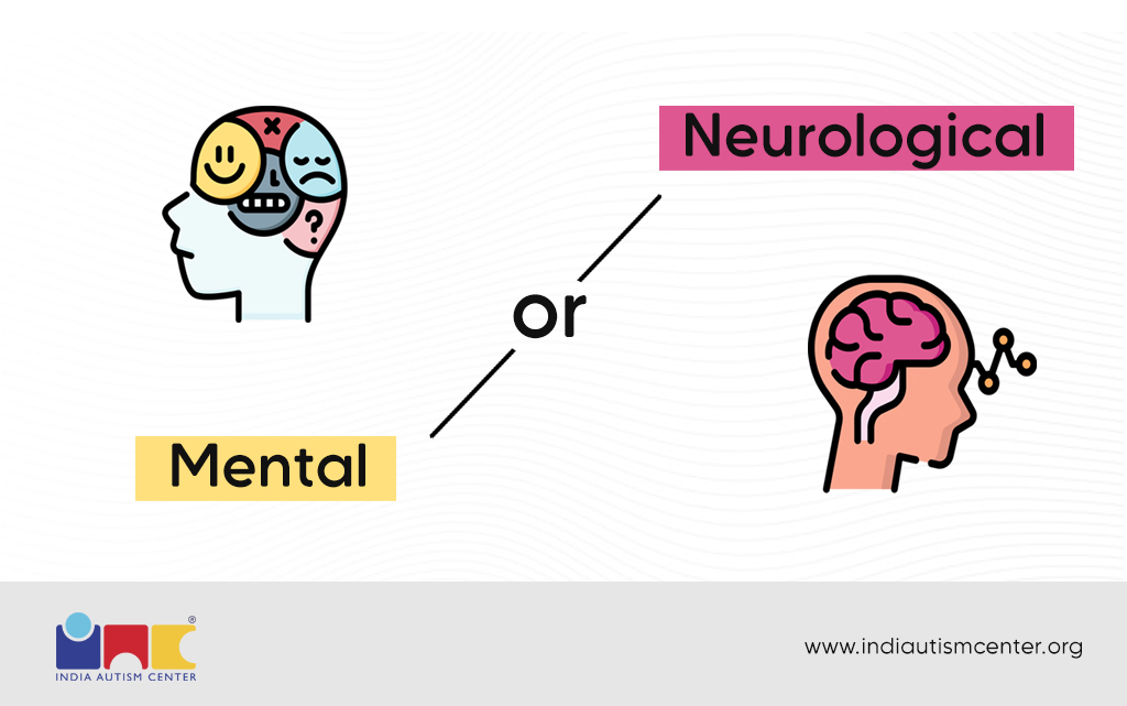Visual representation clarifies that autism is a neurodevelopmental condition, not a mental illness.